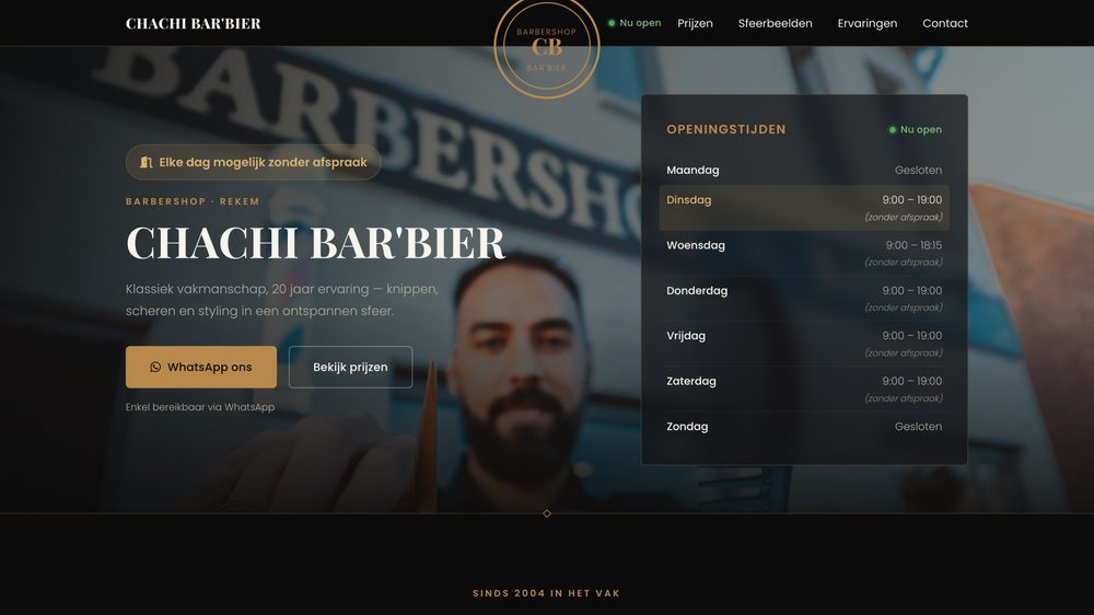 Website van Chachi Bar'bier