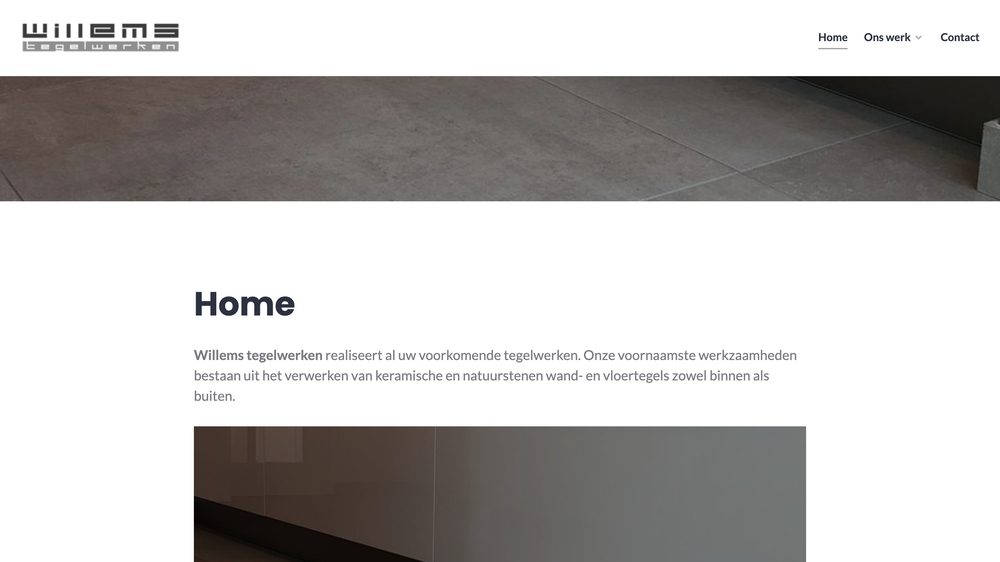 Website van Willems Tegelwerken